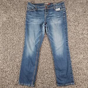 Peoples Liberation Womens Sz 16 Straight Leg Medium Wash Blue Jeans Y2K